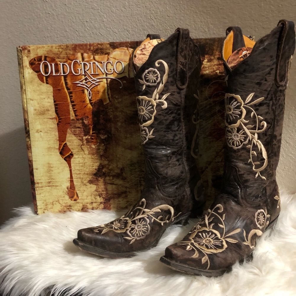 Old Gringo Tyler cowboy boots vintage brown